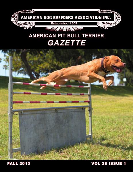 American Pit Bull Terrier Gazette Volume 38 Issue 1