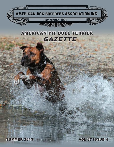 American Pit Bull Terrier Gazette Volume 37 Issue 4