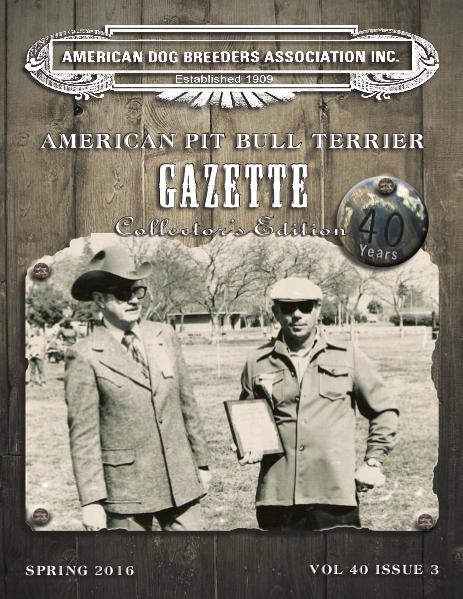 American Pit Bull Terrier Gazette Volume 40 Issue 3