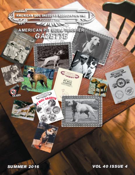American Pit Bull Terrier Gazette Volume 40 Issue 4