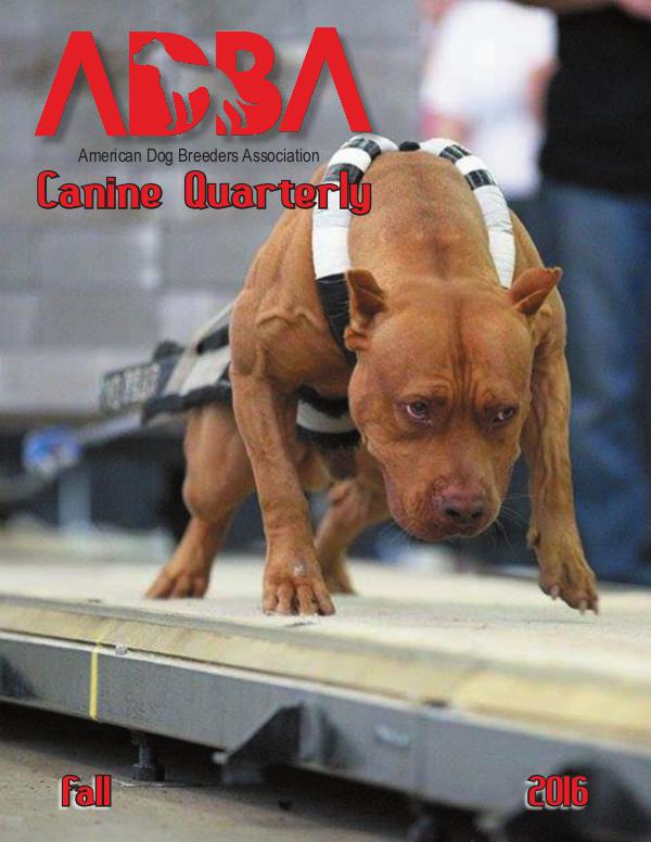 Canine Quarterly - ADBA Fall 2016
