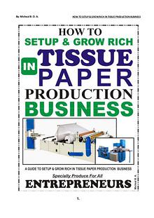 TISSUE PAPER PRODUCTION BUSINESS