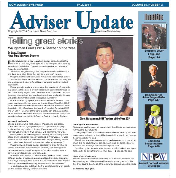 Adviser Update Fall 2014