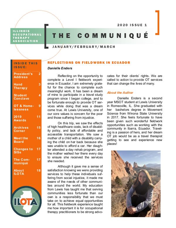 ILOTA Communique 2020 Communique Issue 1