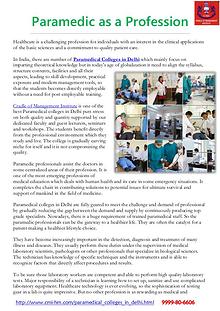 Paramedical Courses in Delhi-CMI