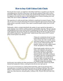 How to buy Gold Cuban Link Chain