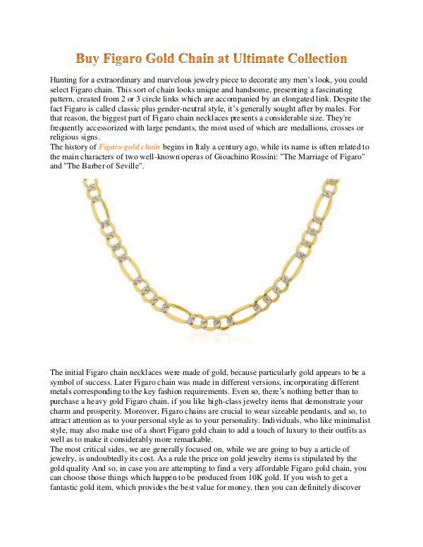 Buy Figaro Gold Chain at Ultimate Collection 1