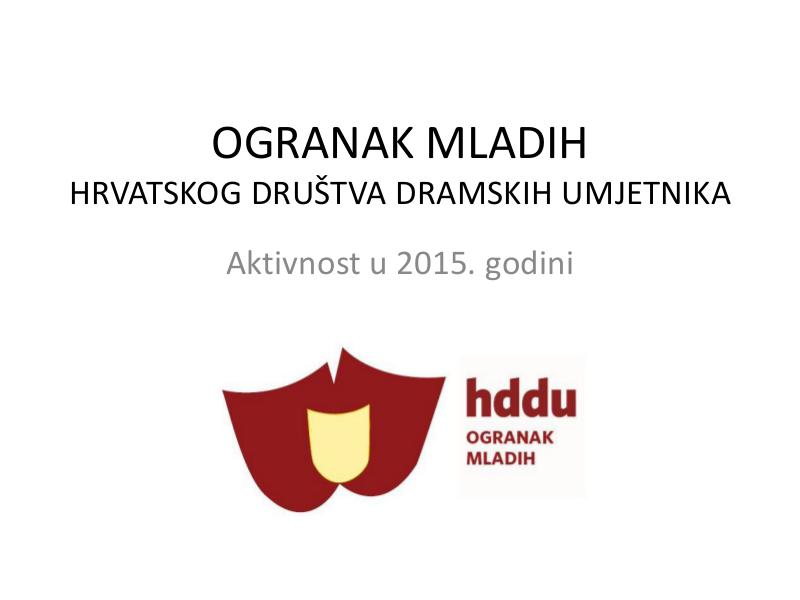 OMHDDU 3 Ogranak mladih HDDU-a u 2015. godini