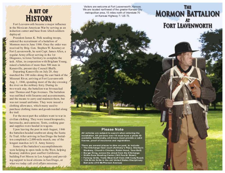 Fort Leavenworth, KS Mormon Battalion Brochure 2015