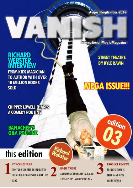 VANISH MAGIC BACK ISSUES Richard Webster