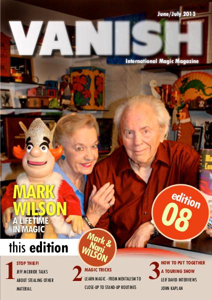 VANISH MAGIC BACK ISSUES Mark Wilson