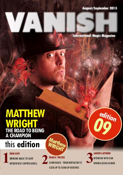 VANISH MAGIC BACK ISSUES Matthew Wright