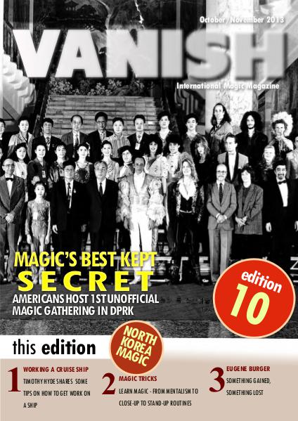 VANISH MAGIC BACK ISSUES Hal Myers and North Korea