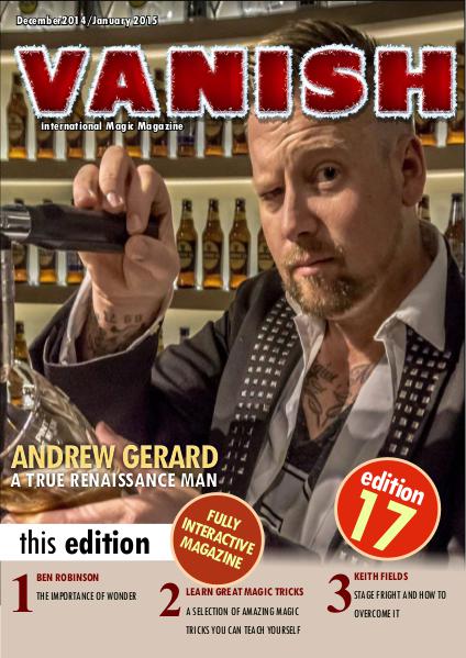 VANISH MAGIC BACK ISSUES ANDREW GERARD