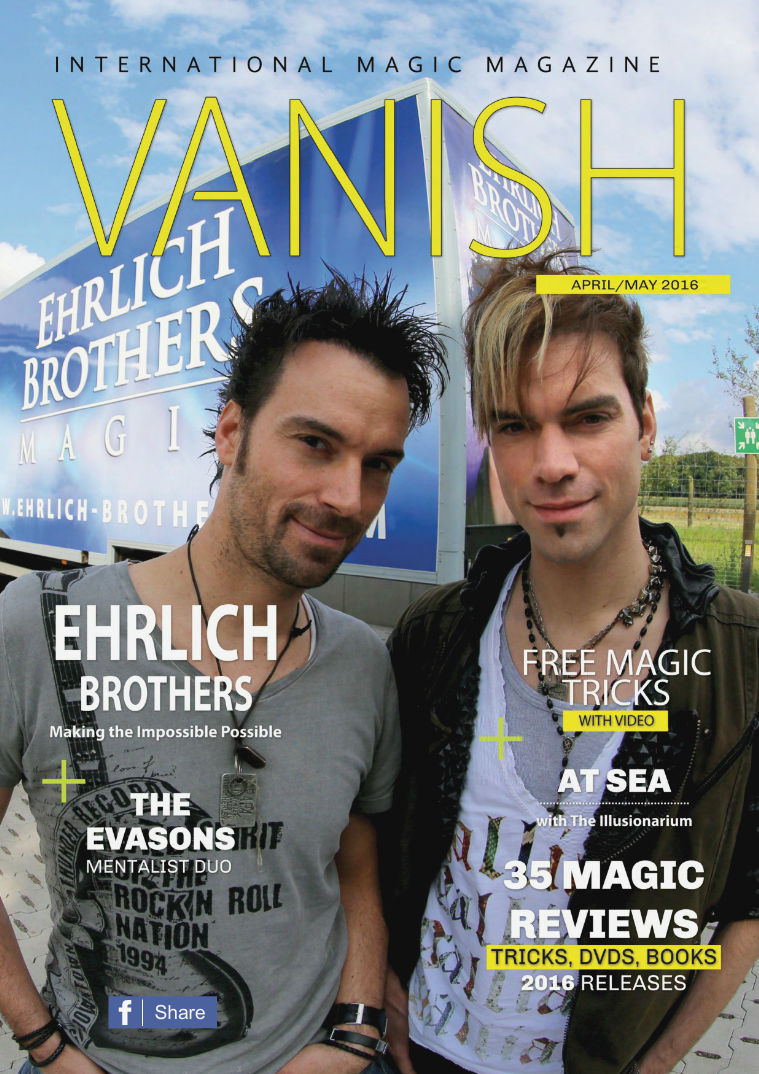 VANISH MAGIC BACK ISSUES The Ehrlich Brothers