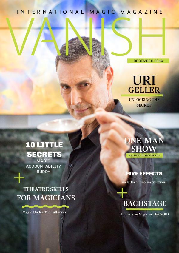 VANISH MAGIC BACK ISSUES Uri Geller Vanish 29