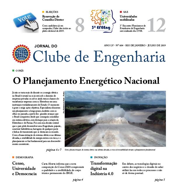 Jornal do Clube de Engenharia 604 (Julho de 2019)