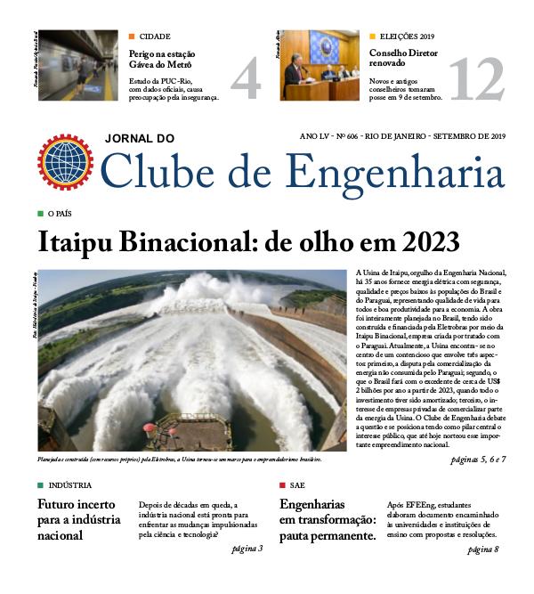 Jornal do Clube de Engenharia 606 (Setembro de 2019)