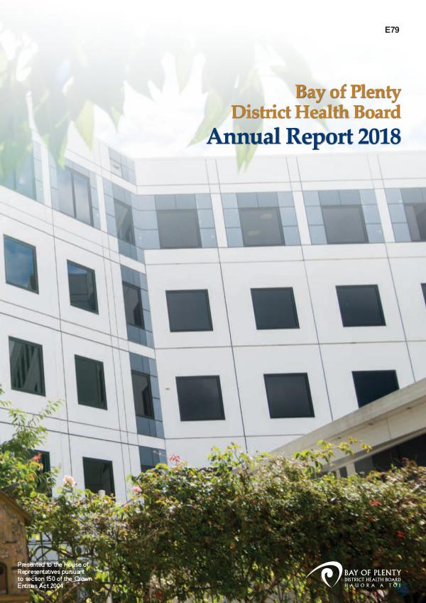 BOPDHB Annual Report 2018 BOPDHB Annual Report 2018
