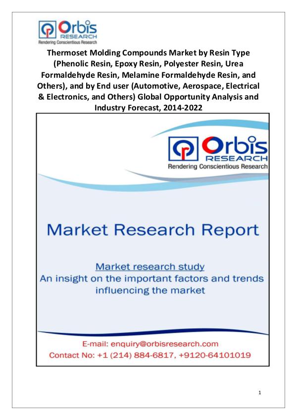 Industry Analysis Global Thermoset Molding Compounds Market Dynamics