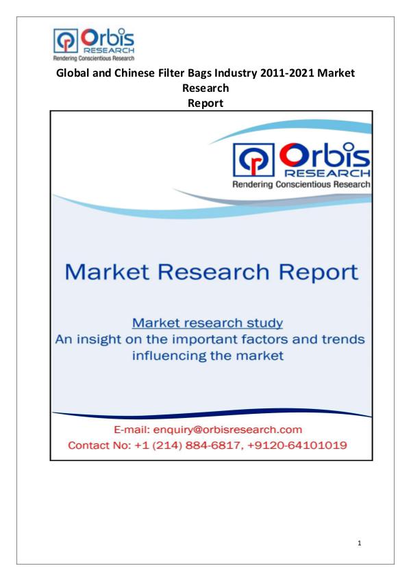 Industry Analysis 2021 Global & Chinese Filter Bags Market