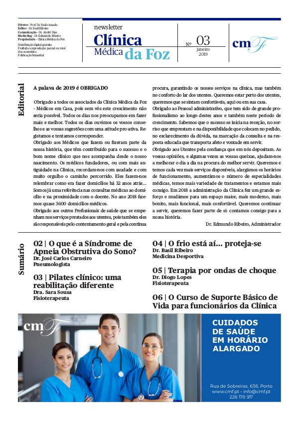 Newsletter Clínica Médica da Foz Janeiro 2019