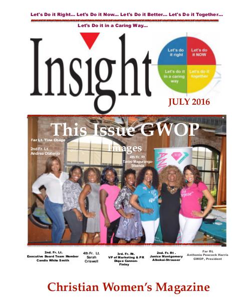 Insight Christian Women's Magazine July 2016 July Issue