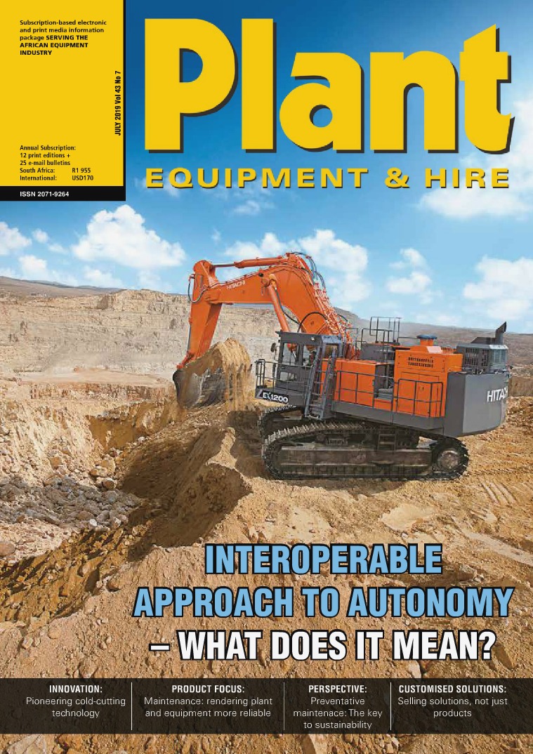 Plant Equipment and Hire July 2019