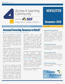 A4L Community Newsletter - December 2016