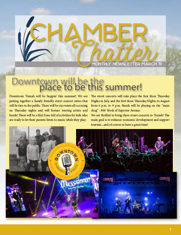 Tomah Chamber & Visitors Center Newsletter April Newsletter_lowres