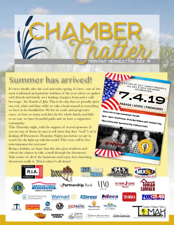 Tomah Chamber & Visitors Center Newsletter July Newsletter_LR