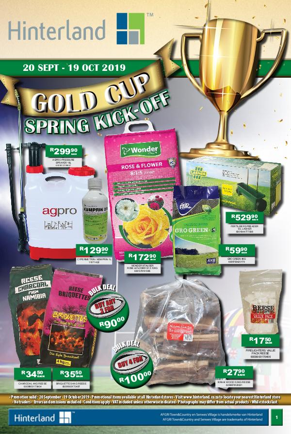 Hinterland Promotions Gold Cup Promotion