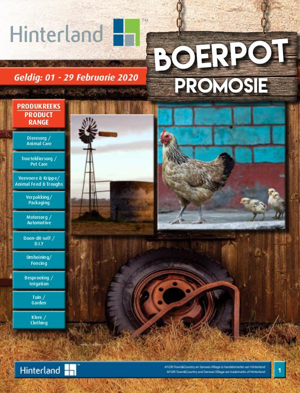 Hinterland Promotions Boerpot Promotion 2020
