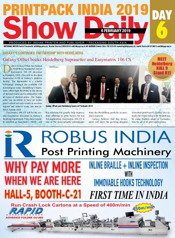 Printpack India 2019 Show Daily - 6th day eBulletin-6th-day