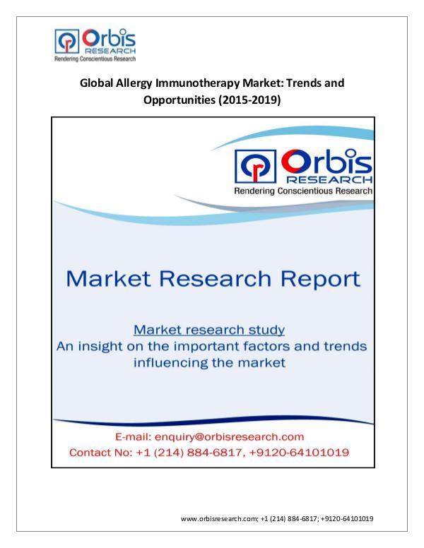 Orbis Research: 2015 Global  Allergy Immunotherapy
