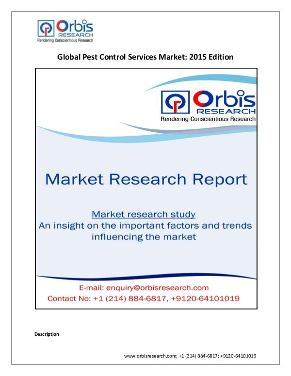 Market Research Report Share Analysis of Global  Pest Control Services Ma