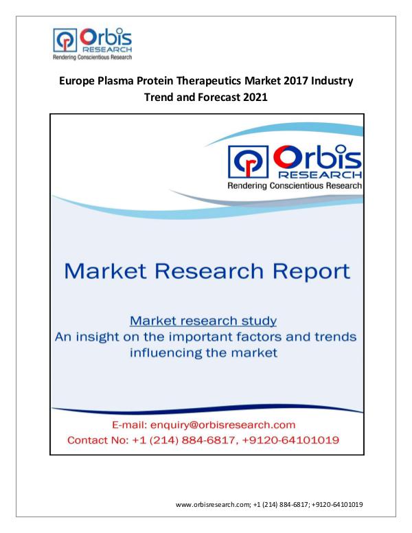 Market Research Report Plasma Protein Therapeutics Market  Europe Analysi
