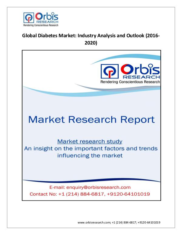 Market Research Report Global Diabetes Market Review 2016