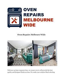 Oven Repairs Melboure Wide