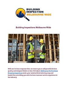 Building Inspections Melbourne Wide