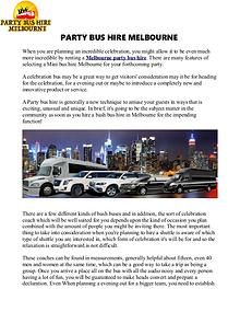 Party Bus Hire in Melbourne