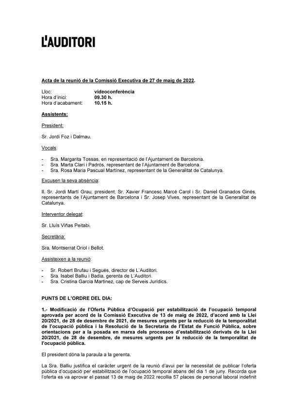 Acta Comissió Executiva 27_05_2022 Acta Comissió Executiva 27.05.22 web
