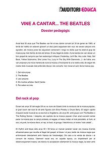 Dossier pedagògic Vine a cantar...The Beatles