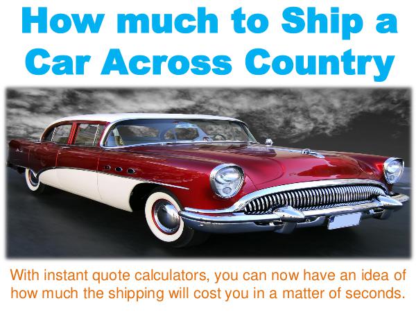 How much to Ship a Car across Country 1