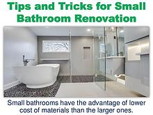 Tips and Tricks for Small Bathroom Renovation