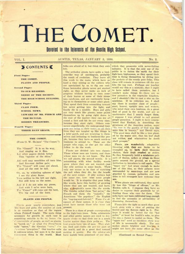 The Comet 1897 The Comet Vol I Issue 2