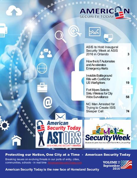American Security Today September Digital Magazine September 2016