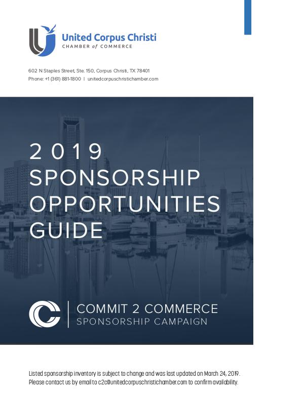 2019 Sponsorship Opportunities Guide 2019 Sponsorship Opportunities Guide (032619)