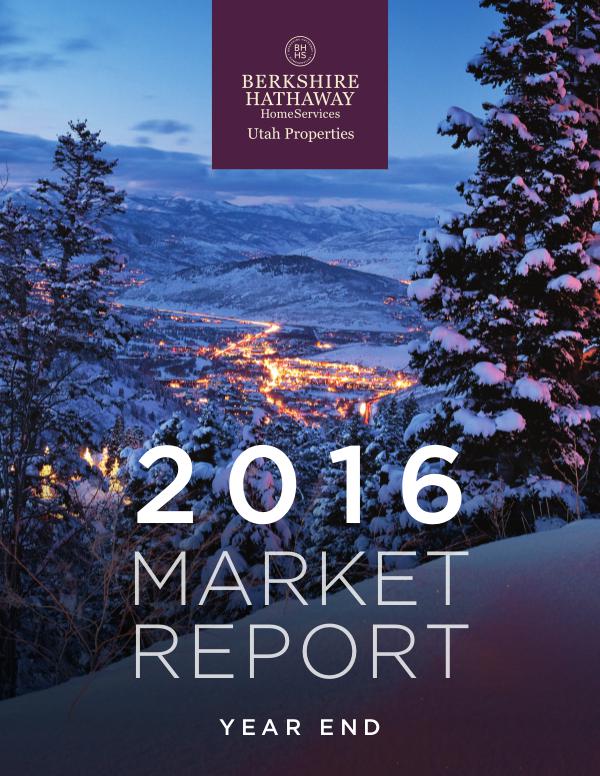 2016 Year End Market Report - Park City, Utah Real Estate 2016 Year-End Market Report