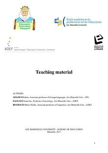Educational Support Material by the University of Aix-Marseille